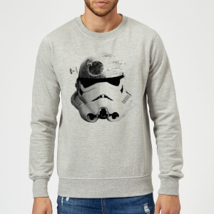 Sweat Homme Command Stormtrooper Étoile de la Mort Star Wars Classic - Gris