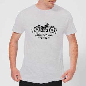 Smiley Thrills Not Spills Men's T-Shirt - Grey