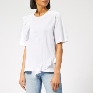 KENZO Women's Tiger T-Shirt with Ruffles - White