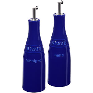 Staub Ceramic Round Oil and Vinegar Set - Dark Blue