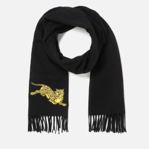 KENZO Women's Jumping Tiger Wool Scarf - Black