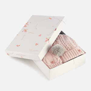 Ted Baker Women's Raisa Knitted Pom Hat and Sock Set - Nude Pink