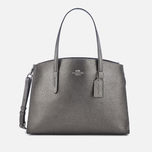 Coach Women's Metallic Leather Charlie Carryall Bag - Metallic Graphite