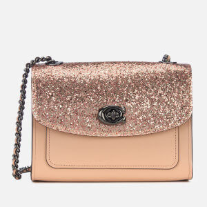 Coach Women's Glitter Blocked Parker 18 Shoulder Bag - Nude Pink