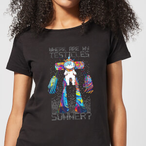 Rick and Morty Where Are My Testicles Summer Dames T-shirt - Zwart