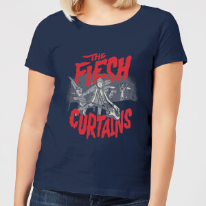 Rick and Morty The Flesh Curtains Women's T-Shirt - Navy