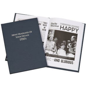 Newspaper 1950s Decade Book - Hardback