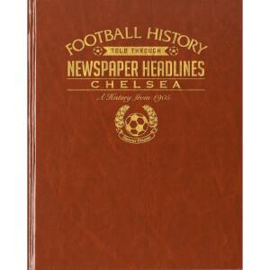 Chelsea Football Newspaper Book - Brown Leatherette