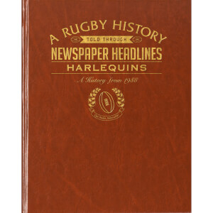 Harlequins Rugby Newspaper Book - Brown Leatherette