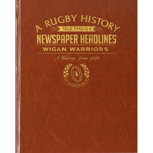 Wigan Warriors Rugby Newspaper Book - Brown Leatherette