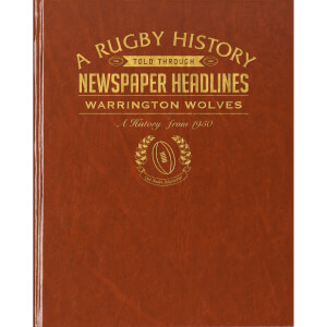 Warrington Rugby Newspaper Book - Brown Leatherette