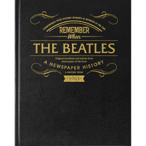 The Beatles Newspaper Book with Black Leather Cover