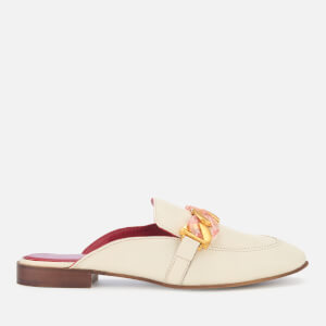 Kurt Geiger London Women's Backless Leather Chain Loafers - Bone