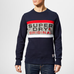 Superdry Men's Trophy Crew Sweatshirt - Trophy Navy