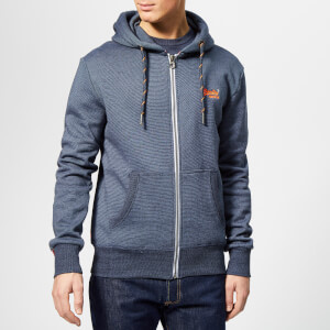Superdry Men's Orange Label Zip Hoody - Abyss Navy Feeder Stripe