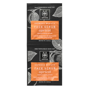 APIVITA Express Face Scrub for Gentle Exfoliation – Apricot 2 x 8 ml