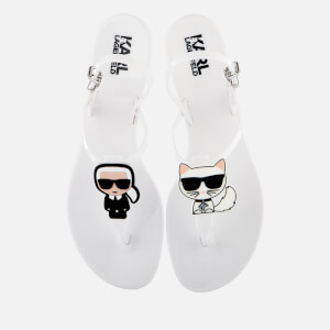 Karl Lagerfeld Women's Jelly Karl Ikonik Sandals - White