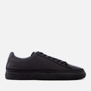Puma Men's Basket Trim Low Top Trainers - Puma Black/Puma Team Gold