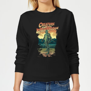 Sweat Femme L'Étrange Créature du lac noir - Universal Monsters - Noir