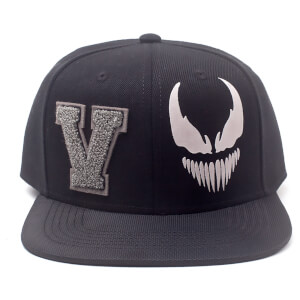 Marvel Venom Men's Varsity Snapback Cap - Black