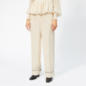 Ganni Women's Elm Georgette Trousers - Tapioca