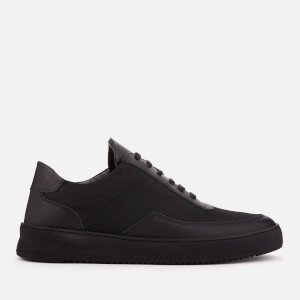 Filling Pieces Men's Mesh Low Mondo Ripple Trainers - All Black