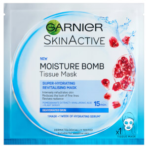 Mascarilla facial de tela hidratante Moisture Bomb Pomegranate de Garnier