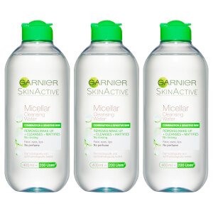 Garnier Micellar Water Facial Cleanser Combination Skin 400ml (3 Pack)