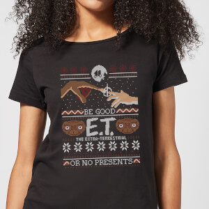 E.T. the Extra-Terrestrial Be Good or No Presents Women's T-Shirt - Black