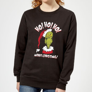 The Grinch Ho Ho Ho Women's Christmas Sweatshirt - Black