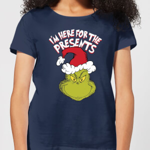 T-Shirt de Noël Femme Le Grinch - I'm Here For The Presents - Bleu Marine