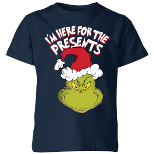 T-Shirt de Noël Enfant Le Grinch - I'm Here For The Presents - Bleu Marine