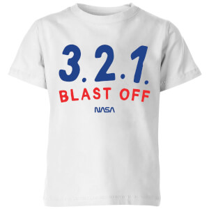 NASA Space Cadets 321 Blast Off Kids' T-Shirt - White