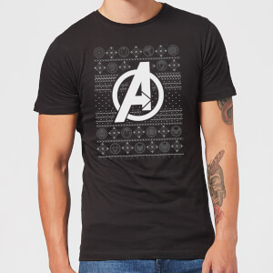 Marvel Avengers Logo kerst T-shirt - Zwart