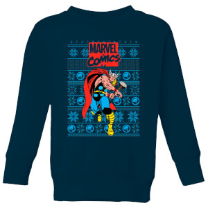 Marvel Avengers Thor Kids Christmas Sweatshirt - Navy