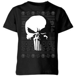 Marvel Punisher Kids Christmas T-Shirt - Black