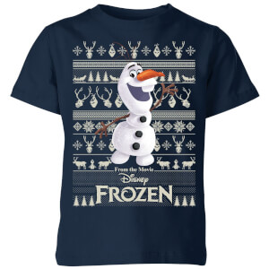 T-Shirt de Noël Homme Disney La Reine des Neiges Olaf - Bleu Marine