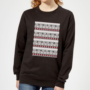 Star Wars AT-AT Pattern Women's Christmas Sweatshirt - Black