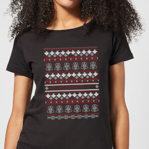 T-Shirt de Noël Femme Star Wars On The Naughty List Motifs Festifs - Noir