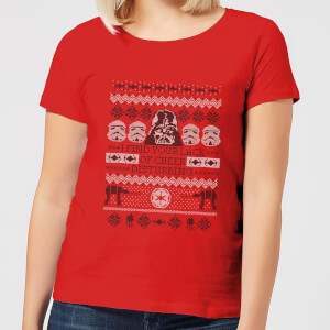 T-Shirt de Noël Femme Star Wars I Find Your Lack Of Cheer Disturbing - Rouge
