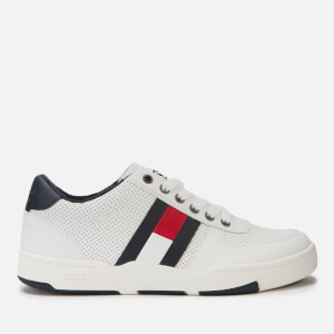 Tommy Jeans Men's Lifestyle Leather Basket Trainers - White