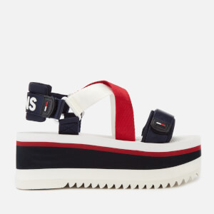 Tommy Jeans Women's Sporty Neoprene Flatform Sandals - Red/White/Blue