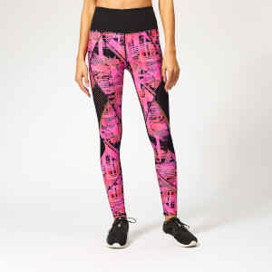 Superdry Sport Women's Active Mesh Panel Leggings - Splice City Print