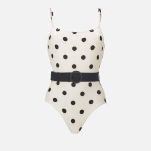 Solid & Striped Women's The Nina Belt Dot Swimsuit - Cream Black