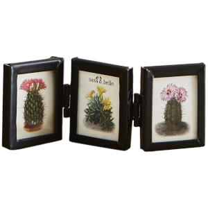 Sass & Belle Monochrome Black Mini Triple Photo Frame