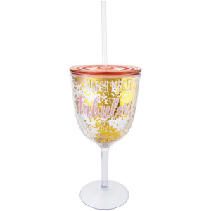 Sass & Belle Plastic Champagne Glass with Gold