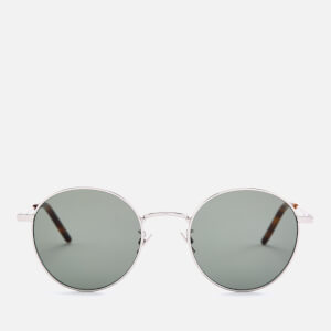 Saint Laurent Women's Metal Round Sunglasses - Silver