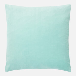 in homeware Cotton Velvet Cushion - Duck Egg