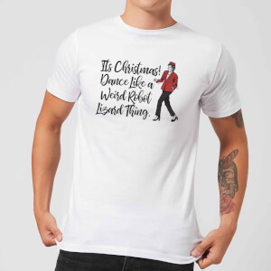 Its Christmas, Dance Like A Weird Robot Men's Christmas T-Shirt - White