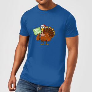 Tofu Not Turkey Men's Christmas T-Shirt - Royal Blue